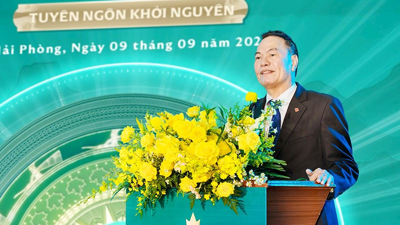 Doanh nhân Nguyễn Hoài Bắc tại sự kiện mở bán biệt thự trong khu đô thị Đại Sơn.