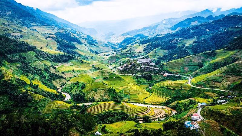 Ruộng bậc thang Mù Căng Chải, Lào Cai. (Ảnh THÀNH ĐẠT)