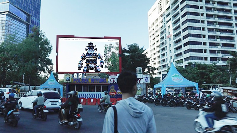 Biển quảng cáo “xuyên thấu” đầu tiên tại Indonesia