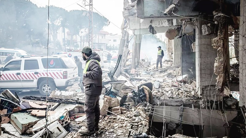 Một tòa nhà tại Beirut bị phá hủy sau cuộc không kích của Israel. Ảnh: NBC NEWS