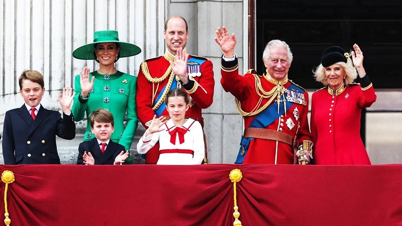 Hoàng gia Anh xuất hiện trong một sự kiện ở London hồi năm 2023. Ảnh: AFP