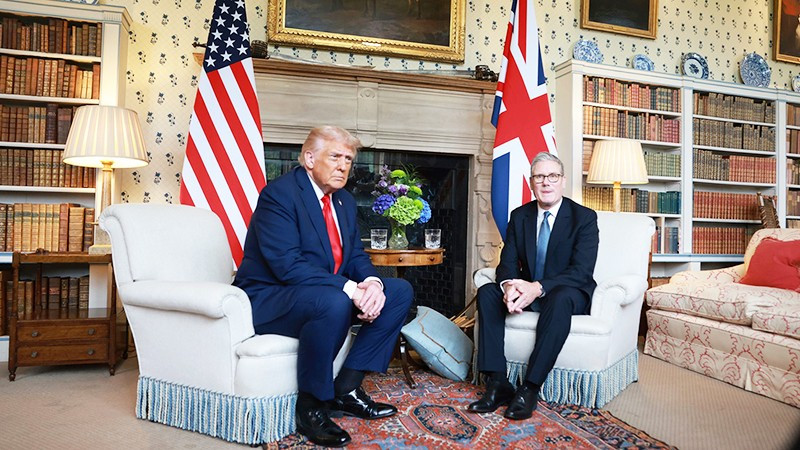 Tổng thống Mỹ Donald Trump trong chuyến thăm Anh năm 2025. Ảnh: CNN