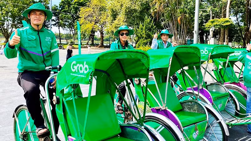 Dịch vụ Grab xích-lô phù hợp định hướng phát triển giao thông xanh của thành phố Huế.
