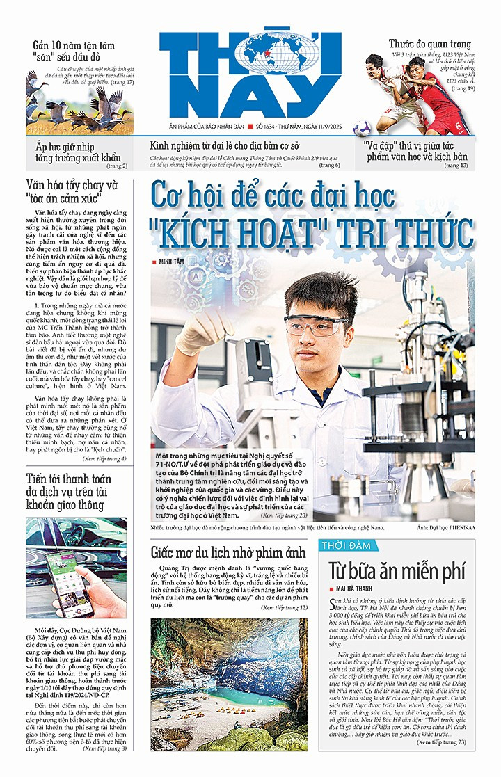 Đón đọc Thời Nay số 1634, phát hành thứ năm, ngày 11/9