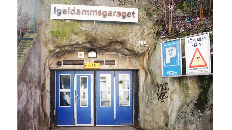 Bãi đỗ xe Igeldamms được cải tạo thành hầm trú ẩn. Ảnh: WIKIPEDIA