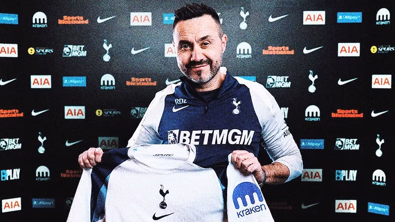 Tân HLV Roberto De Zerbi được bổ nhiệm với kỳ vọng giúp Tottenham trụ hạng thành công.