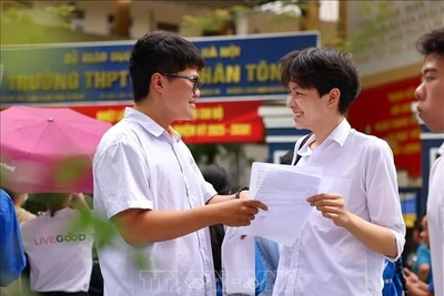 Thí sinh tại Kỳ thi tốt nghiệp trung học phổ thông năm 2025