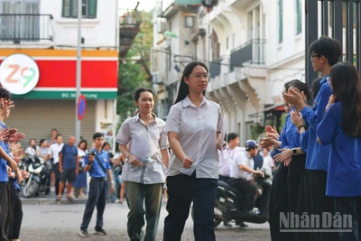 Thí sinh tại Kỳ thi tuyển sinh vào lớp 10 năm học 2025-2026 của Hà Nội (Ảnh: ĐẠI THẮNG)