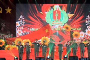 Tiết mục trong hội thi. (Ảnh: Lê Đình Thìn) 