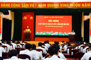 Quang cảnh hội nghị sơ kết 6 tháng đầu năm 2026 của Bộ Tư lệnh Vùng Cảnh sát biển 3. 