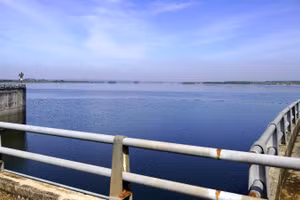 Hồ thủy lợi Sông Ray, nơi cung cấp nguồn nước đầu vào để sản xuất nước sạch cho khu vực Bà Rịa-Vũng Tàu.
