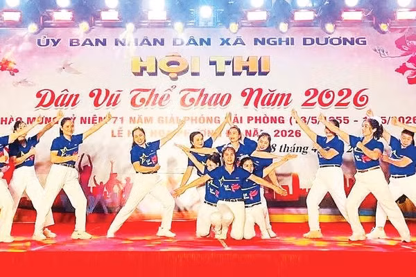 Hội thi Dân vũ thể thao năm 2026 xã Nghi Dương. 