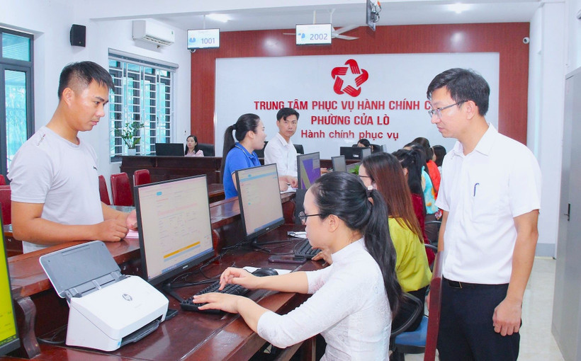 Trung tâm phục vụ hành chính công phường Cửa Lò, tỉnh Nghệ An.