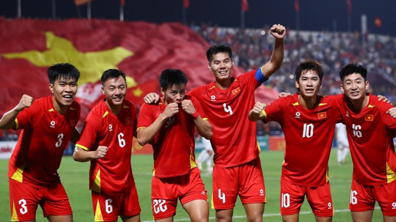 Đội tuyển U22 Việt Nam tràn trề quyết tâm trước mục tiêu giành Huy chương vàng SEA Games. Ảnh: VFF