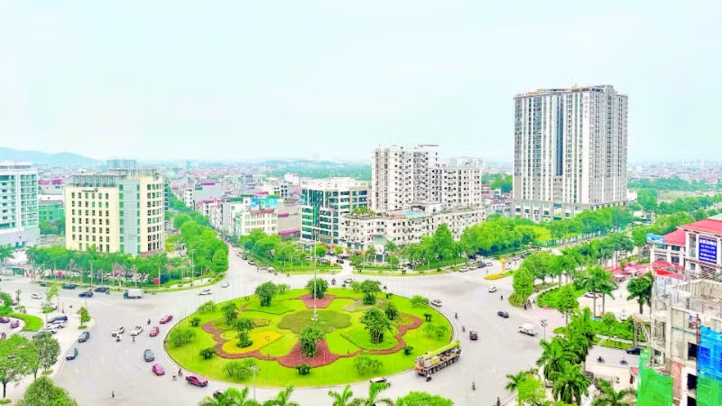 Bắc Ninh phấn đấu trở thành thành phố trực thuộc Trung ương trước năm 2030. Trong ảnh: Vòng xoay trung tâm tỉnh Bắc Ninh.