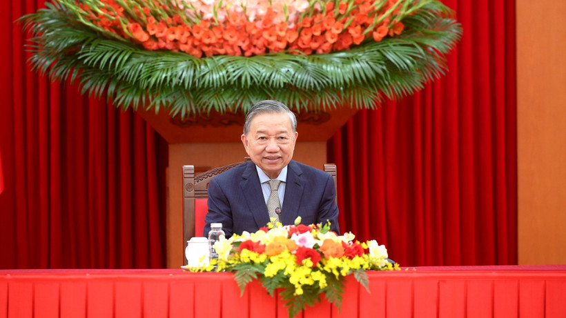 Tổng Bí thư Tô Lâm điện đàm với Tổng thống Hàn Quốc Lee Jae Myung. (Ảnh: ĐĂNG KHOA)