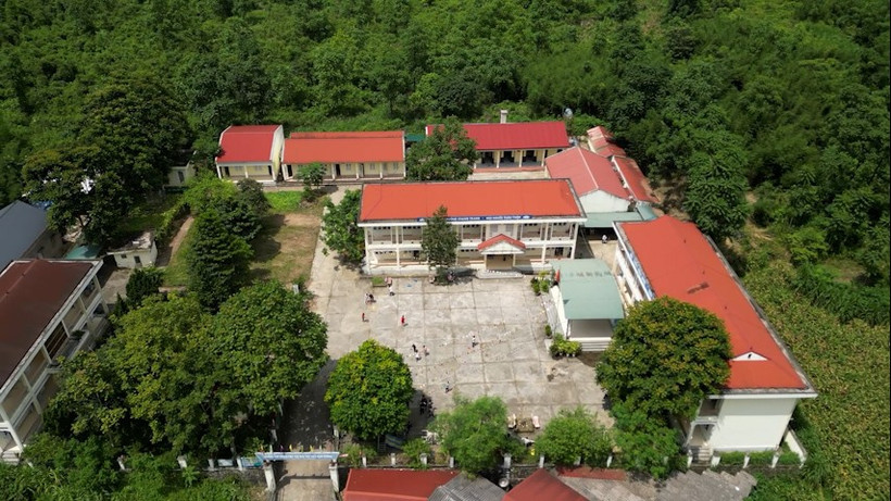 Một trường học ở vùng biên giới tỉnh Cao Bằng.