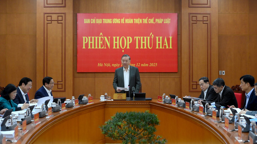 Tổng Bí thư Tô Lâm chủ trì Phiên họp thứ hai, Ban Chỉ đạo Trung ương về hoàn thiện thể chế, pháp luật.