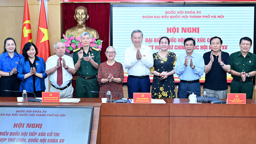 Tổng Bí thư Tô Lâm với cử tri thành phố Hà Nội.