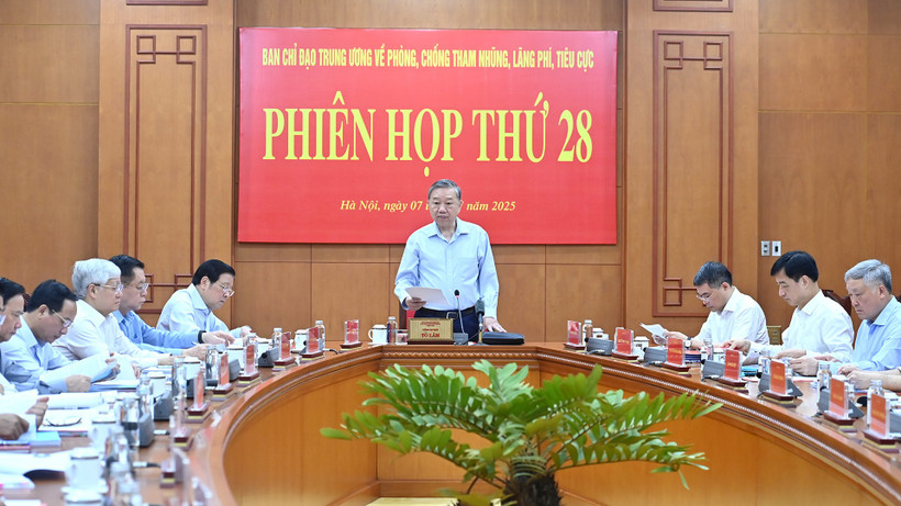 Tổng Bí thư Tô Lâm chủ trì Phiên họp thứ 28 của Ban Chỉ đạo Trung ương về phòng, chống tham nhũng, lãng phí, tiêu cực.