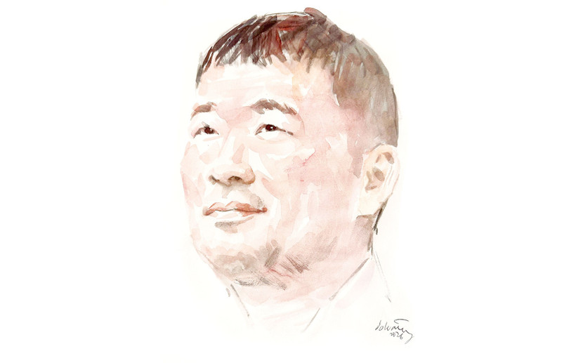 Ký họa chân dung nhà thơ Lý Hữu Lương của họa sĩ Đỗ Hoàng Tường.