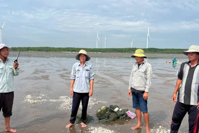 Vùng biên giới biển Thới Thuận luôn được các lực lượng phối hợp tuần tra, bảo vệ an ninh trật tự. (Ảnh: HOÀNG TRUNG)