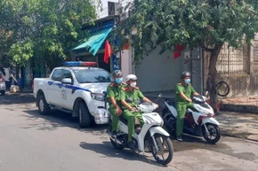 Công an xã Phú Xuân, huyện Nhà Bè, Thành phố Hồ Chí Minh tuần tra, kiểm soát địa bàn. (Ảnh minh họa)