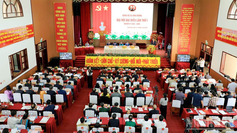 Quang cảnh Đại hội Đảng bộ xã Đơn Dương lần thứ I, nhiệm kỳ 2025-2030. ndo_br_11-don-duong.jpg