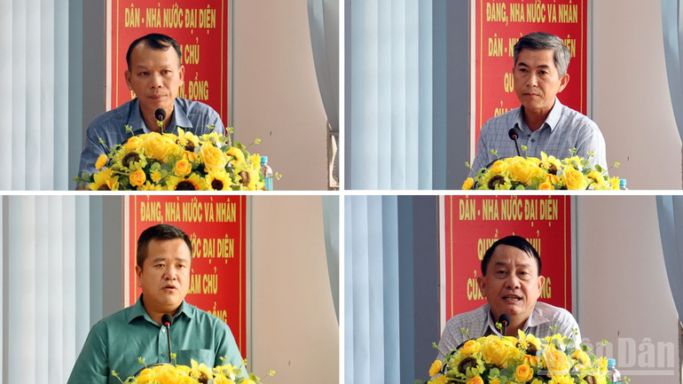 Lãnh đạo các sở giải trình các nội dung cử tri phản ánh theo thẩm quyền. ndo_br_1-3767.jpg