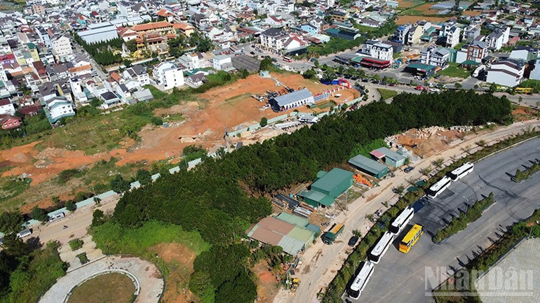 Toàn cảnh khu dự án B3, Trung tâm Huấn luyện thể thao quốc gia tại Đà Lạt được khởi công sáng 19/8. ndo_br_h6-1.jpg