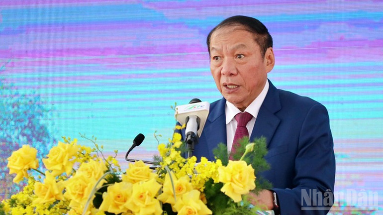 Bộ trưởng Văn hóa, Thể thao và Du Lịch Nguyễn Văn Hùng phát biểu tại buổi lễ. ndo_br_h3-3.jpg
