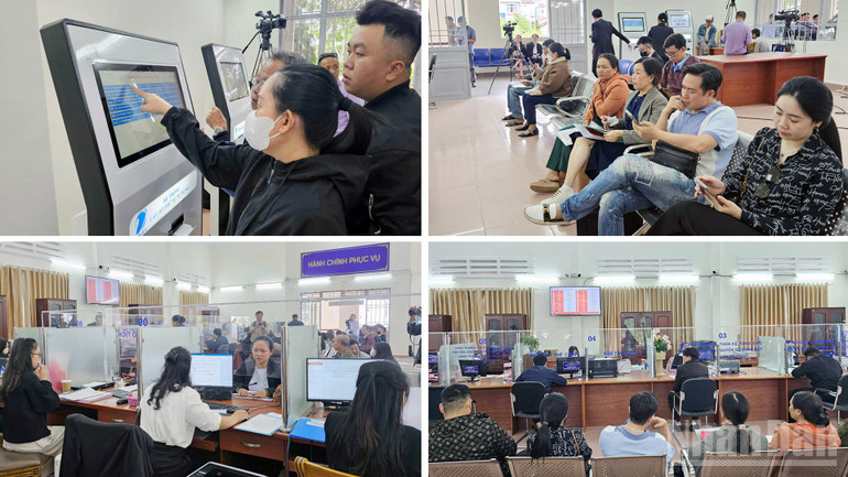 “Thủ tục hành chính được giải quyết rất nhanh, từ thời điểm bốc số đến khi hoàn thành chỉ mất khoảng 5 đến 7 phút”, anh Lê Nguyễn Ngọc Trí, hiện cư trú phường 6, thành phố Đà Lạt chia sẻ. ndo_br_19.jpg