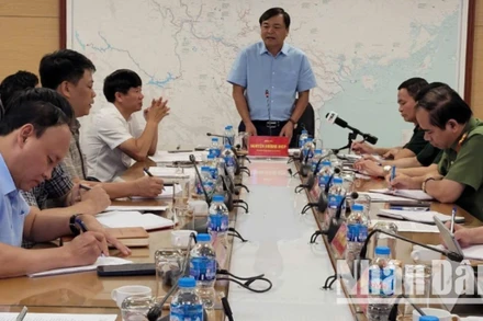 Thứ trưởng Bộ Nông nghiệp và Môi trường Nguyễn Hoàng Hiệp chỉ đạo tại cuộc họp chiều 11/6.