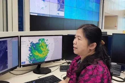Bà Nguyễn Thanh Bình, dự báo viên chính Phòng Dự báo số trị viễn thám (Trung tâm Dự báo khí tượng thủy văn quốc gia).