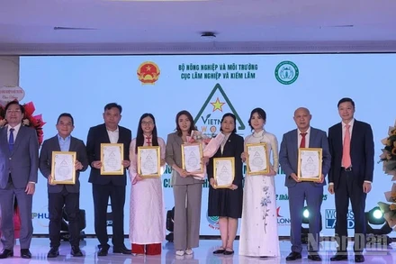 Cục Lâm nghiệp và Kiểm lâm trao Quyết định cấp quyền sử dụng nhãn hiệu chứng nhận “Gỗ Việt Nam/Vietnam Wood” đợt đầu tiên cho 7 doanh nghiệp tiêu biểu.