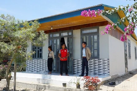 Căn nhà mới của gia đình người đồng bào dân tộc thiểu số tại Lâm Đồng được hỗ trợ xây dựng.