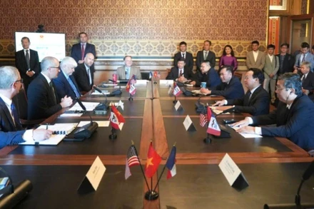 Toàn cảnh buổi làm việc giữa giữa Bộ Nông nghiệp và Môi trường với Bộ Nông nghiệp bang Iowa. 