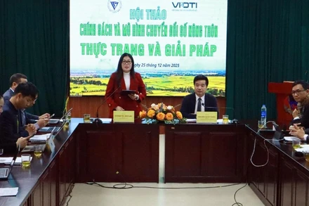 Toàn cảnh Hội thảo “Chính sách và mô hình chuyển đổi số nông thôn: Thực trạng và giải pháp” sáng 25/12.