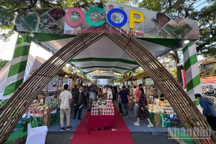 Không gian quảng bá du lịch nông thôn, sản phẩm OCOP và các hoạt động trải nghiệm giàu bản sắc của 16 tỉnh, thành phố.