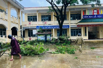 Thiệt hại ban đầu do bão số 13 gây ra tính đến tối 6/11 đã có 2 người bị thương trong lúc gia cố nhà cửa và di chuyển đồ đạc tại phường Quy Nhơn và xã Tuy Phước (tỉnh Gia Lai).