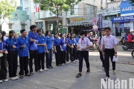 Các thí sinh Đà Nẵng dự thi kỳ thi tuyển sinh vào lớp 10 năm học 2025-2026. (Ảnh: ANH ĐÀO)