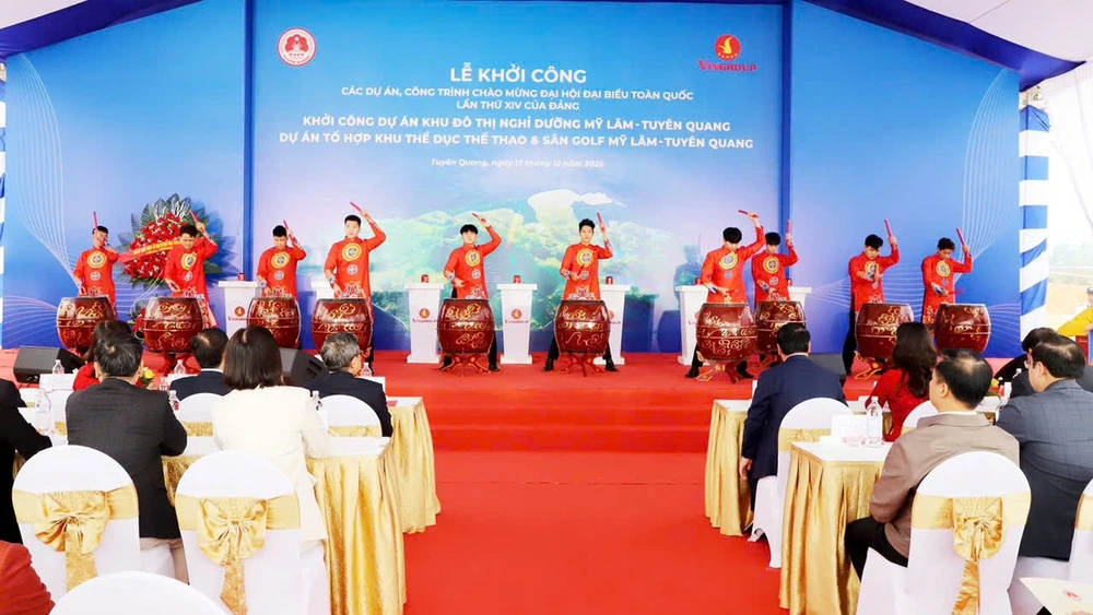 Tỉnh Tuyên Quang khởi công 4 dự án chào mừng Đại hội đại biểu toàn quốc lần thứ XIV của Đảng.