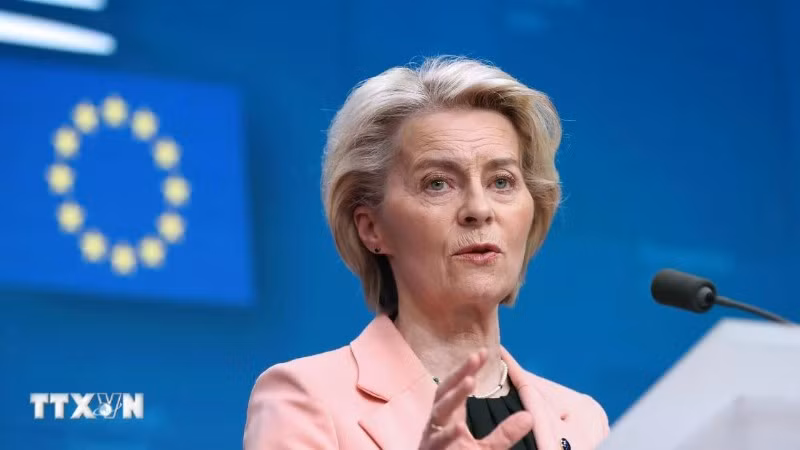 Chủ tịch Ủy ban châu Âu (EC) Ursula von der Leyen. (Ảnh: THX/TTXVN)