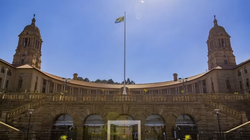 Bức ảnh chụp Tòa nhà Liên bang ở Pretoria, Nam Phi, ngày 10/8/2023. (Ảnh: Tân Hoa xã) 