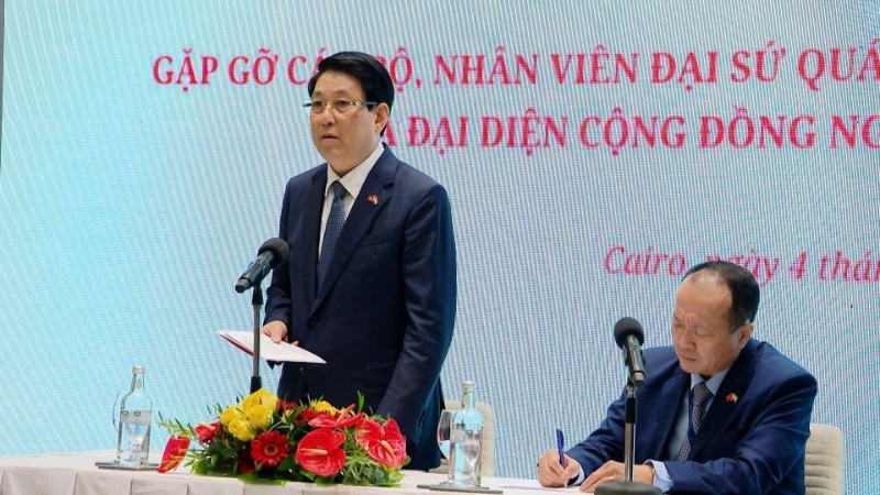 Chủ tịch nước phát biểu tại cuộc gặp.