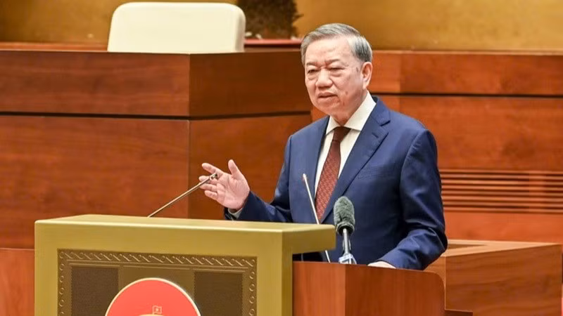 Tổng Bí thư Tô Lâm phát biểu chỉ đạo Hội nghị toàn quốc quán triệt, triển khai thực hiện Nghị quyết Hội nghị Trung ương 11, khóa XIII. (Ảnh: DUY LINH)