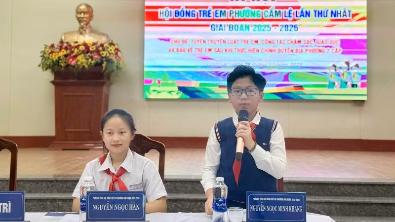 Minh Khang là gương mặt tiêu biểu trong các hoạt động Đội.