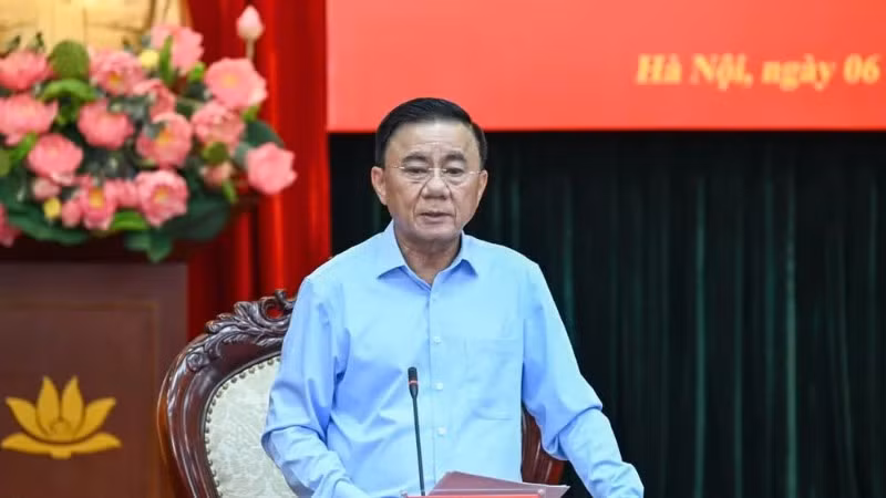 Ủy viên Bộ Chính trị, Thường trực Ban Bí thư Trần Cẩm Tú. (Ảnh: DUY LINH)