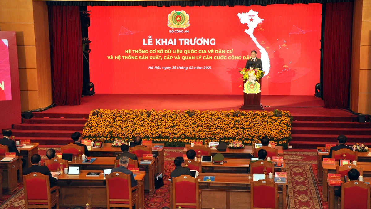 Lễ khai trương hệ thống Cơ sở dữ liệu quốc gia về dân cư do VNPT chủ trì về thiết kế và xây dựng