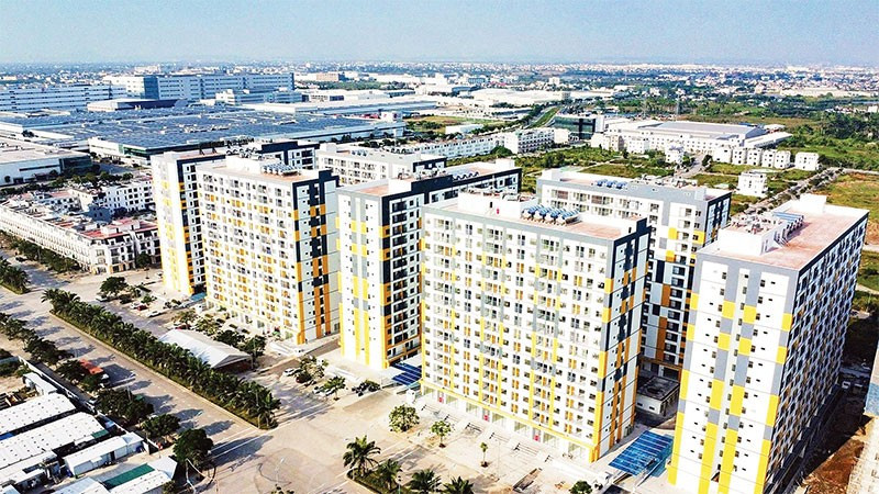 Khu nhà ở xã hội và nhà ở công nhân Tràng Duệ. (Ảnh TRUNG KIÊN)